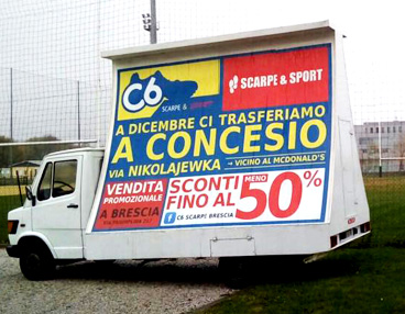 Camion vela pubblicitari